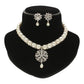 J Pearls Dazzling Divinity Pearl Necklace Set - Swadesiicart