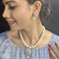 J Pearls Dazzling Divinity Pearl Necklace Set - Swadesiicart
