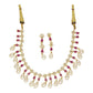 J Pearls Ekaaksh Pearl Necklace Set - Swadesiicart