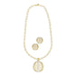 J Pearls Gilded Pearl Necklace Set - Swadesiicart