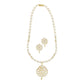 J Pearls Quasar Mystique Pearl Necklace Set - Swadesiicart