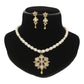 J Pearls Meena Pearl Necklace Set - Swadesiicart