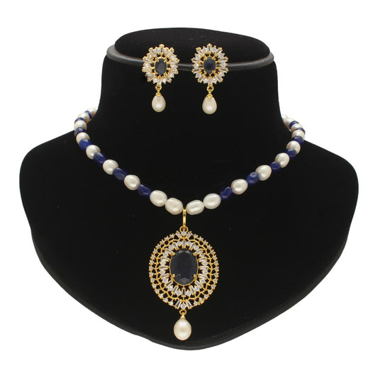 J Pearls Nivan Pearl Necklace Set - Swadesiicart