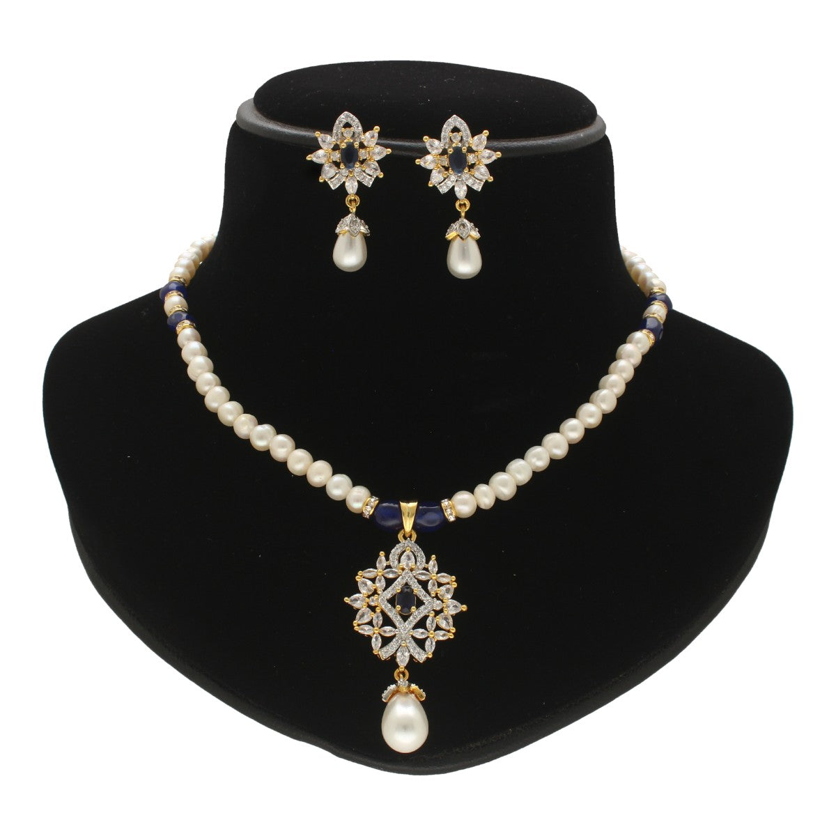 J Pearls Kaya Pearl Necklace Set - Swadesiicart