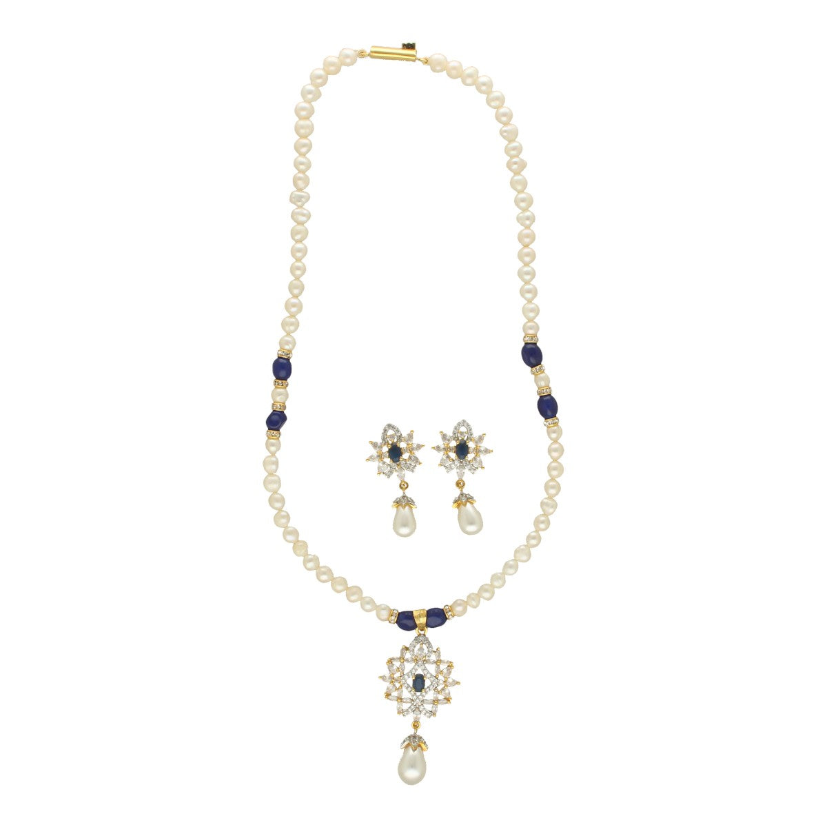 J Pearls Kaya Pearl Necklace Set - Swadesiicart