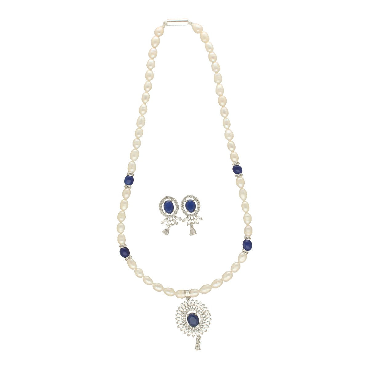 J Pearls Nivid Pearl Necklace Set - Swadesiicart