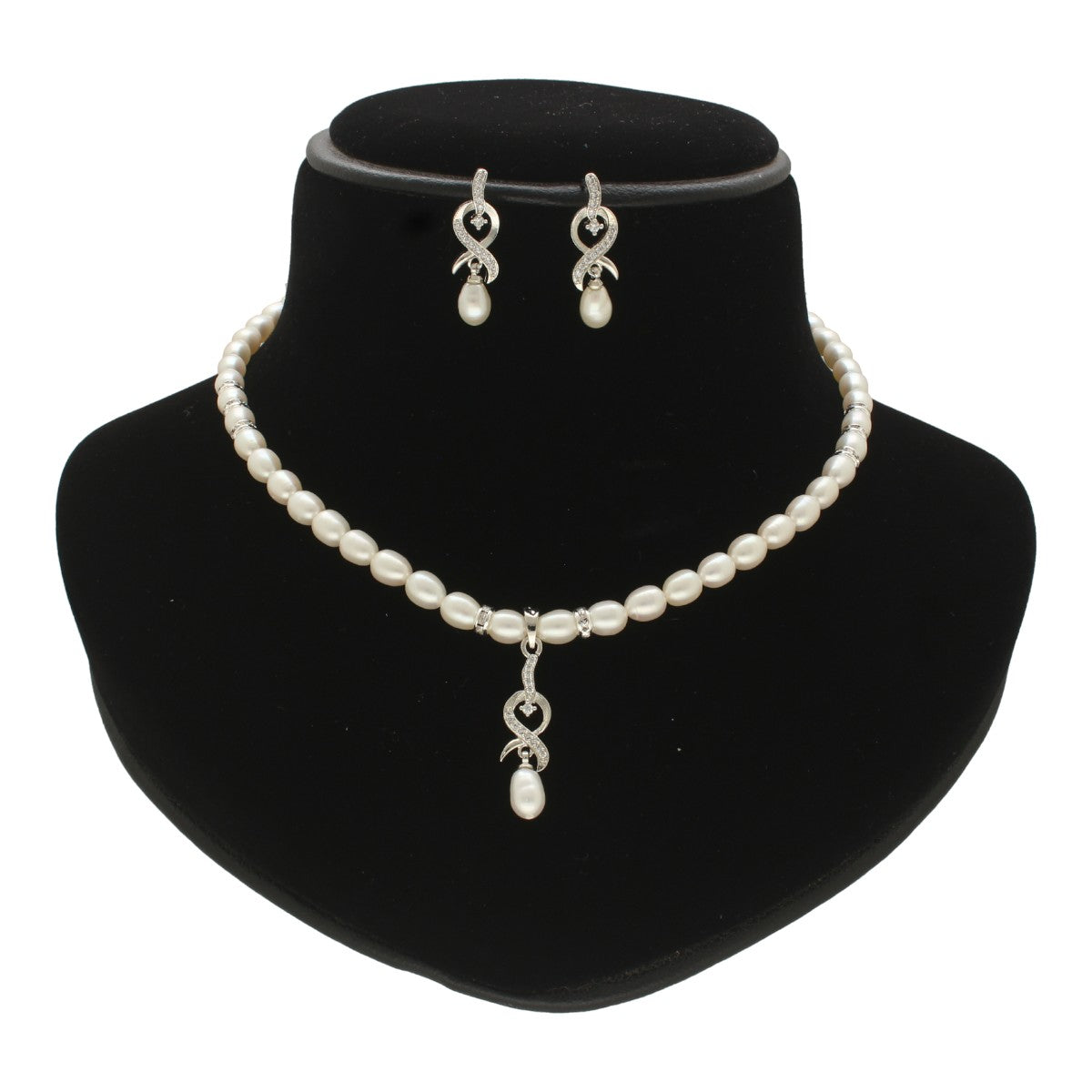 J Pearls Zaral Pearl Necklace Set - Swadesiicart