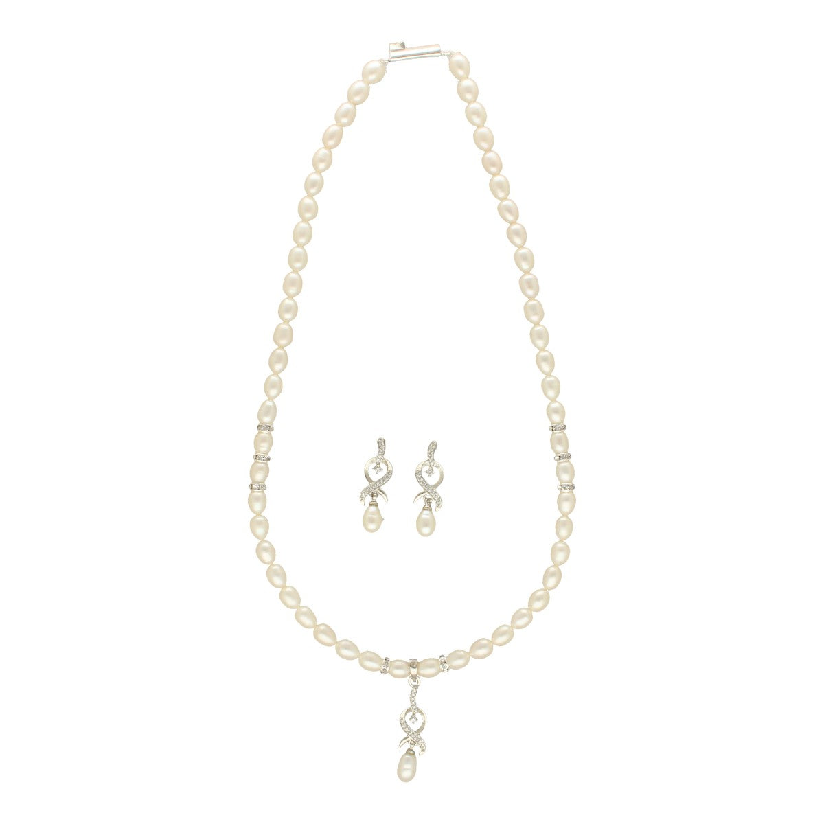 J Pearls Zaral Pearl Necklace Set - Swadesiicart