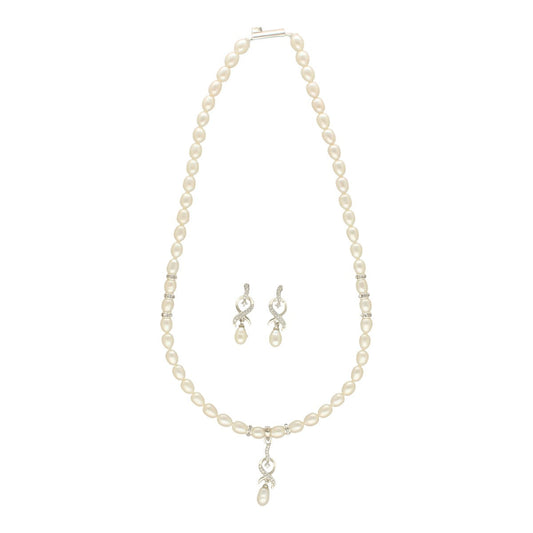 J Pearls Zaral Pearl Necklace Set - Swadesiicart