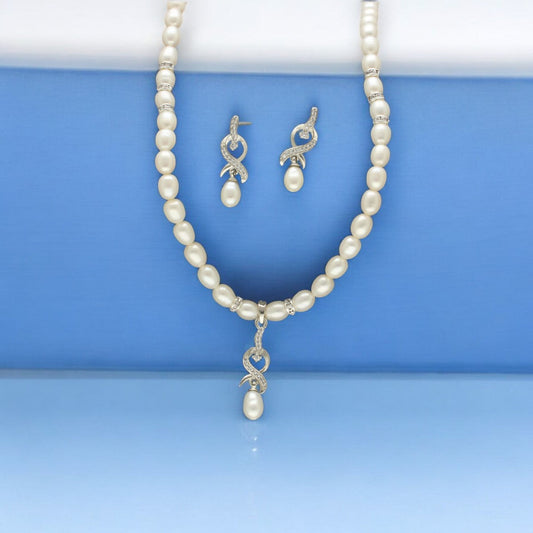 J Pearls Zaral Pearl Necklace Set - Swadesiicart