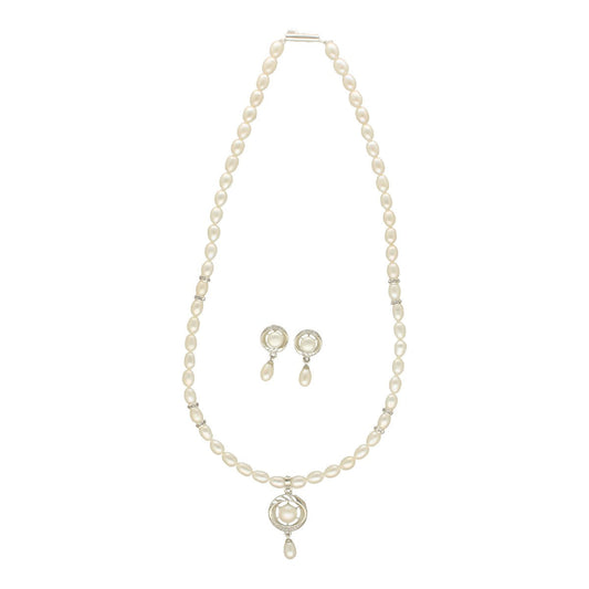 J Pearls Brinda Pearl Necklace Set - Swadesiicart