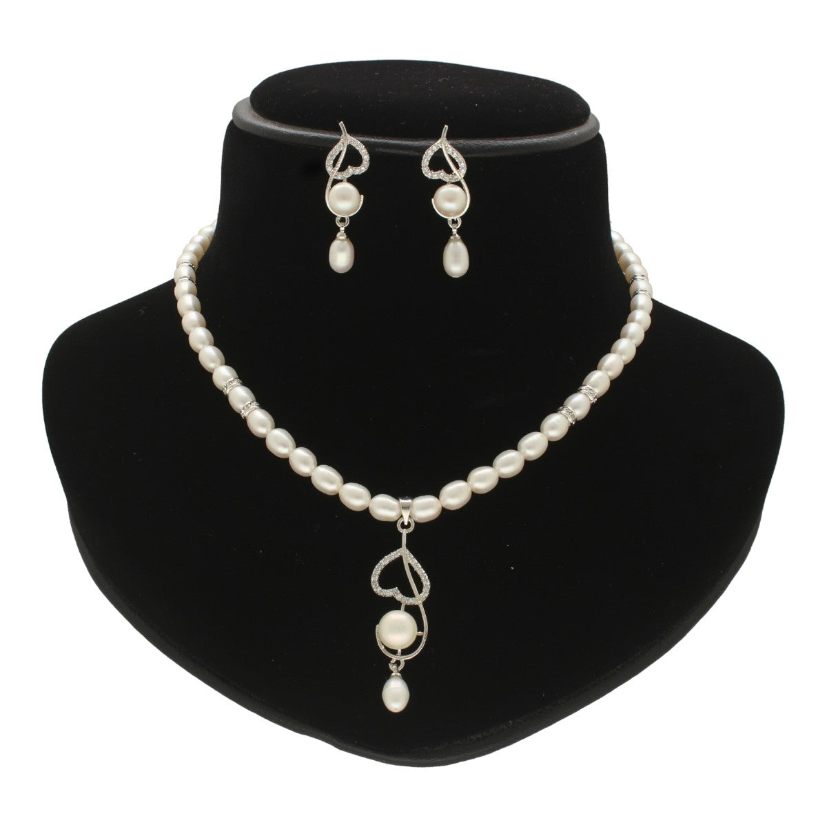 J Pearls Xyla Pearl Necklace Set - Swadesiicart