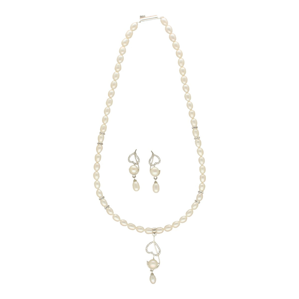 J Pearls Xyla Pearl Necklace Set - Swadesiicart