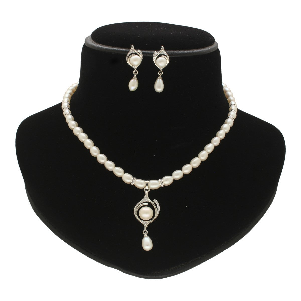 J Pearls Haima Pearl Necklace Set - Swadesiicart