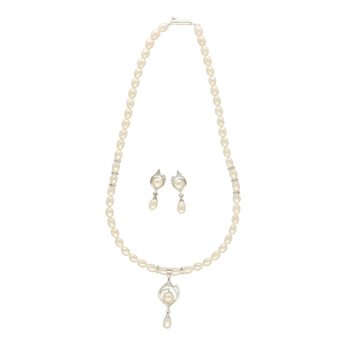 J Pearls Haima Pearl Necklace Set - Swadesiicart