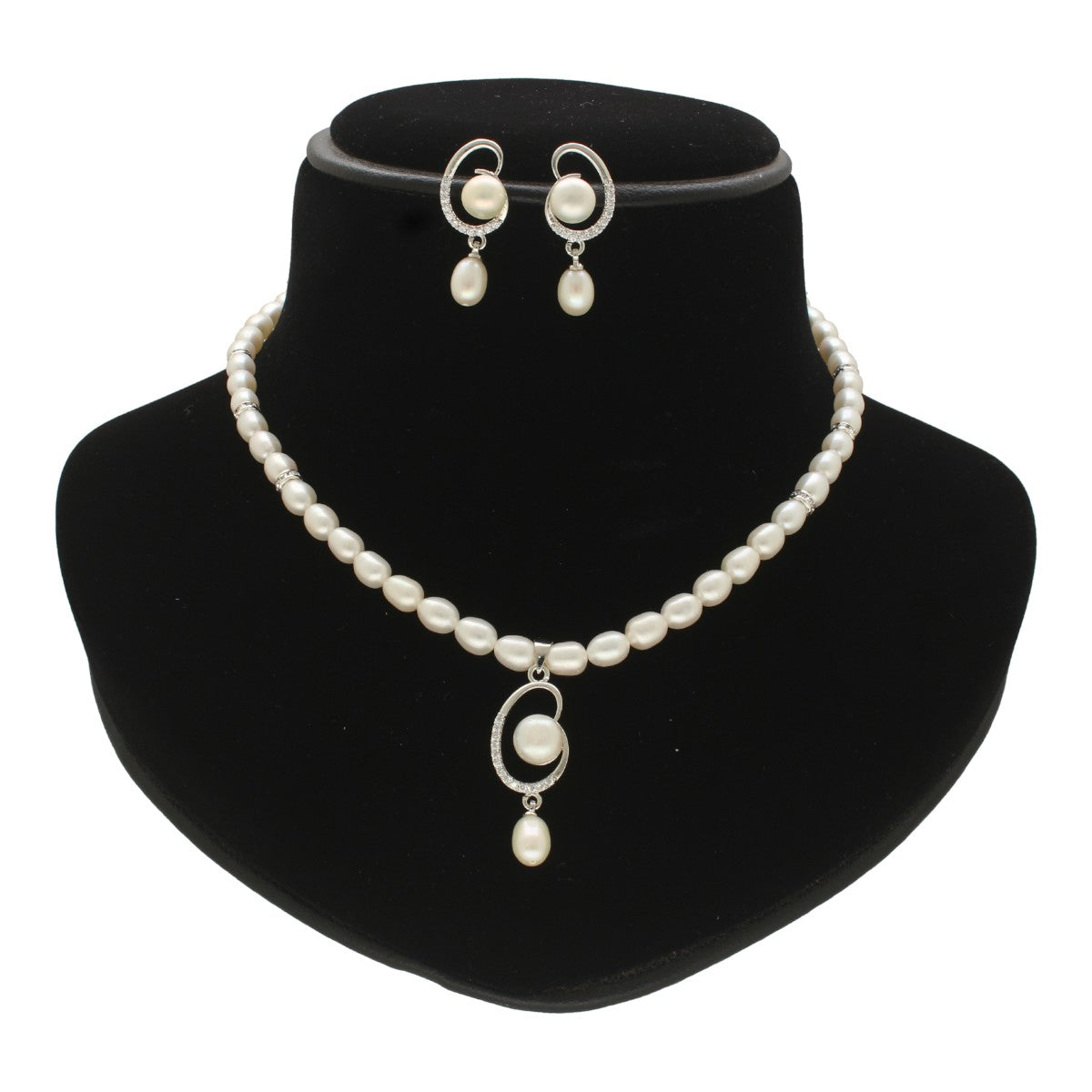 J Pearls Uma Pearl Necklace Set - Swadesiicart