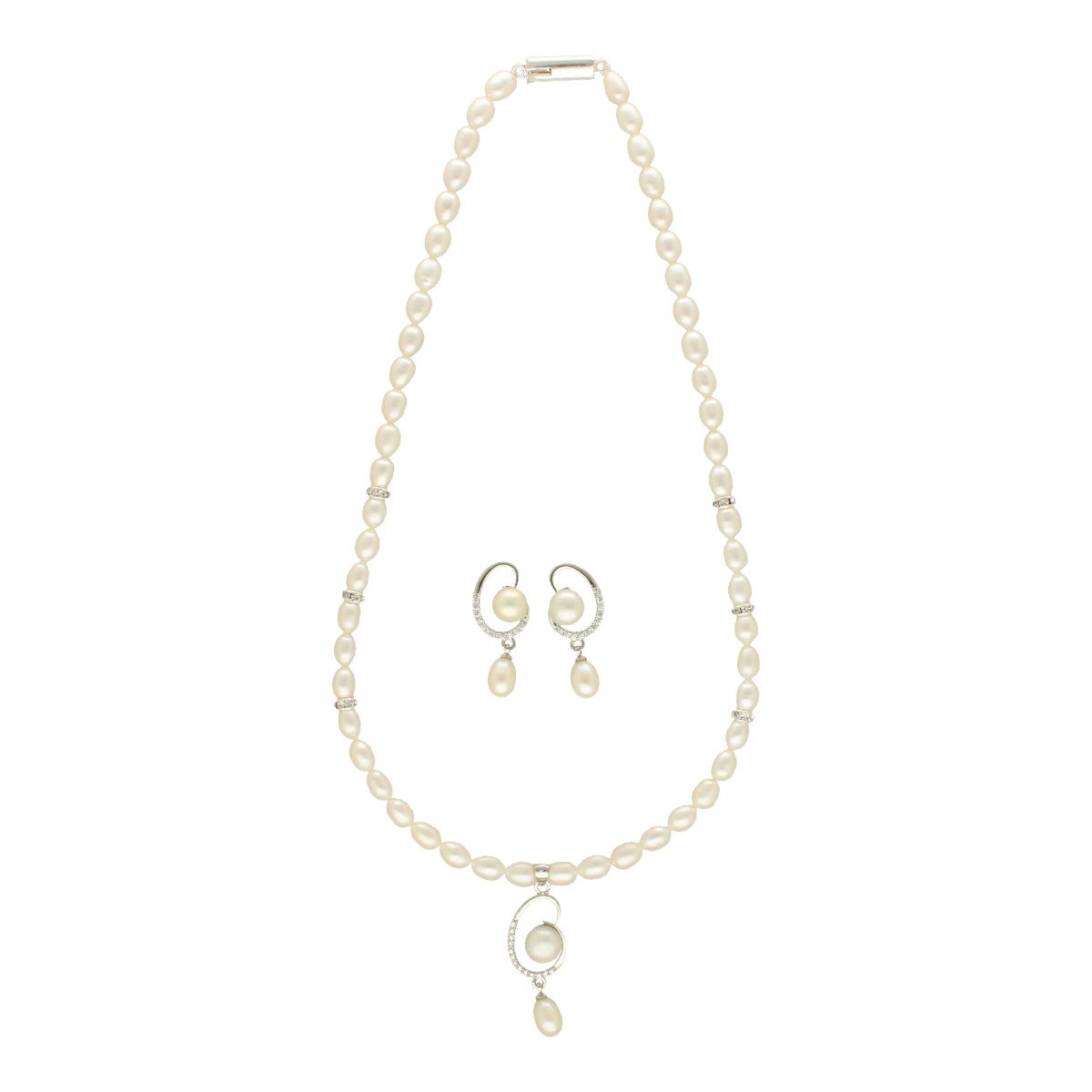 J Pearls Uma Pearl Necklace Set - Swadesiicart