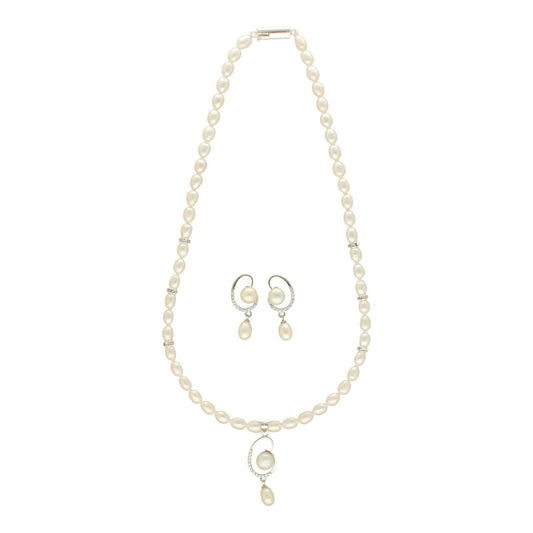 J Pearls Uma Pearl Necklace Set - Swadesiicart