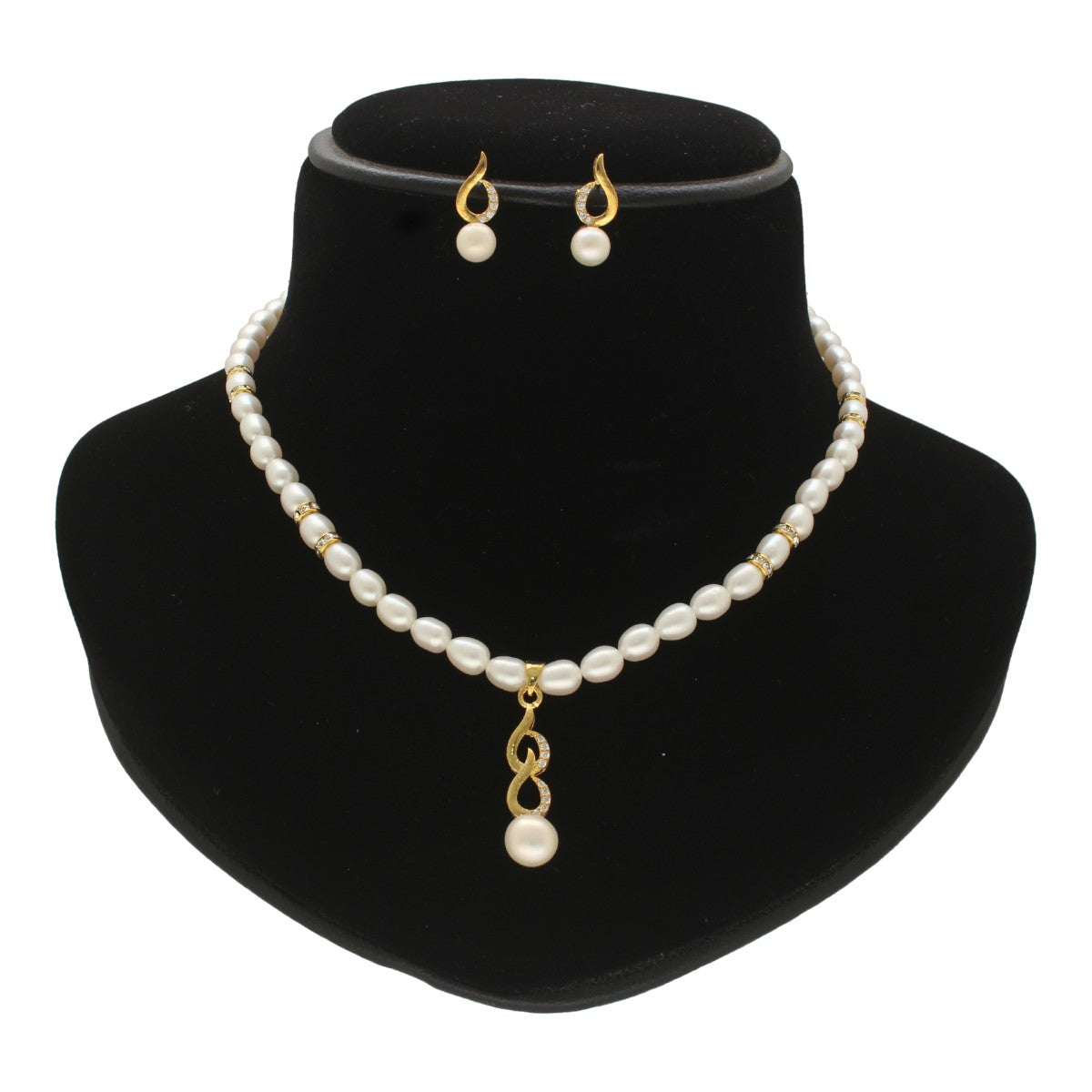 J Pearls Sani Pearl Necklace Set - Swadesiicart