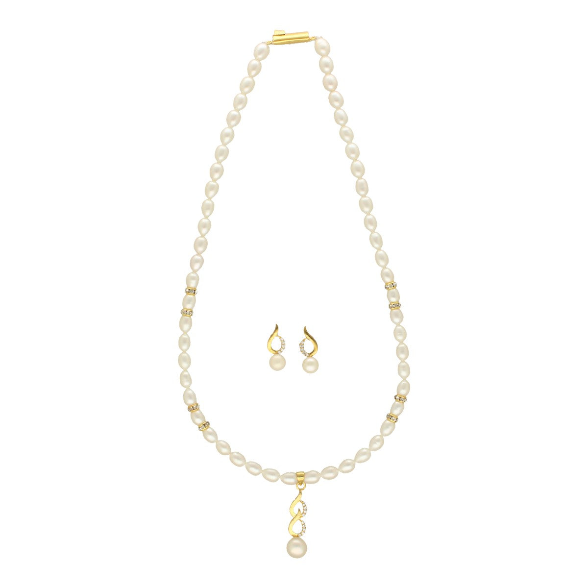 J Pearls Sani Pearl Necklace Set - Swadesiicart
