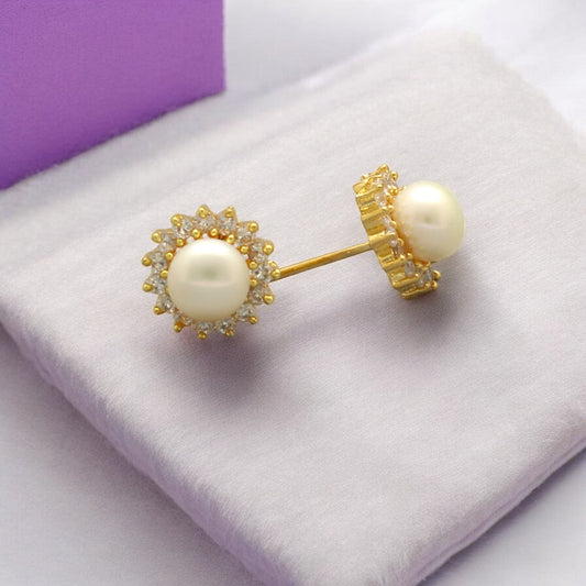 J Pearls Albira Pearl Earrings - Swadesiicart