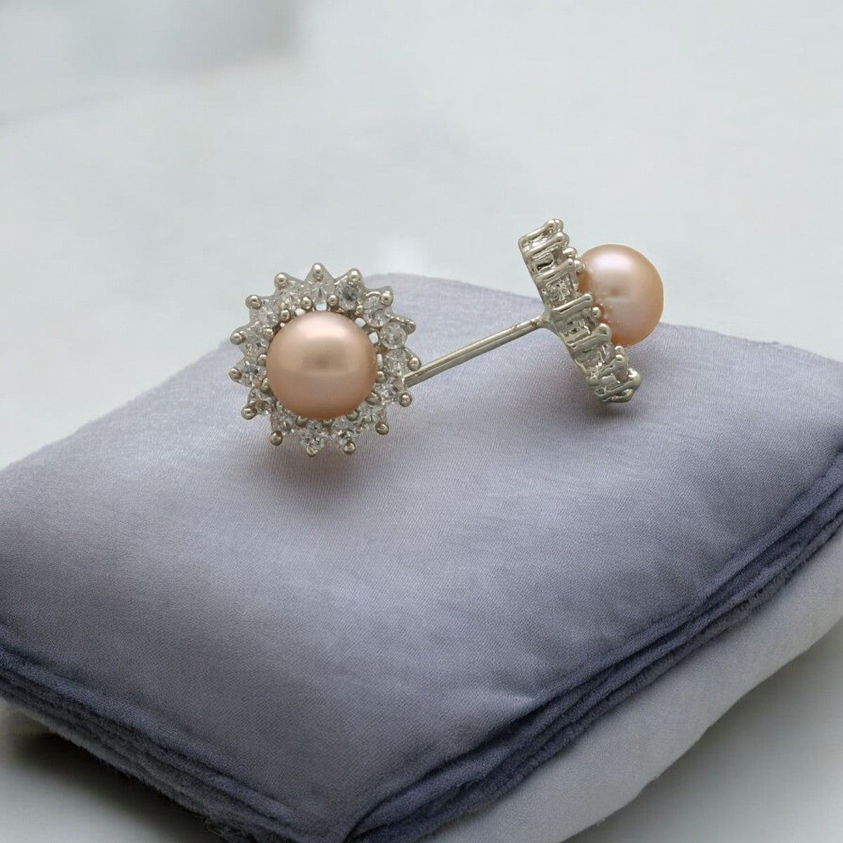 J Pearls Zorai Pearl Earrings - Swadesiicart