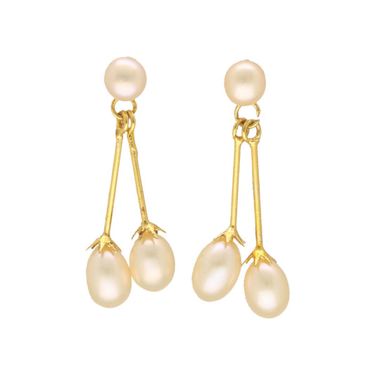 J Pearls Nerai Pearl Earrings - Swadesiicart