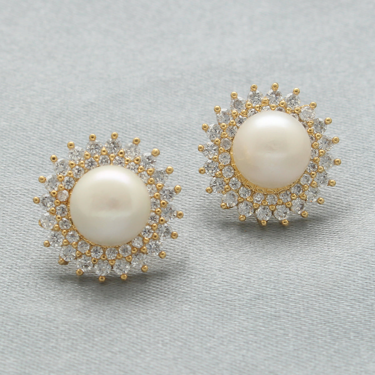 J Pearls Rumi Pearl Earrings - Swadesiicart