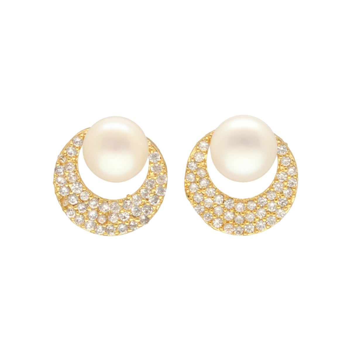 J Pearls Faris Pearl Earrings - Swadesiicart