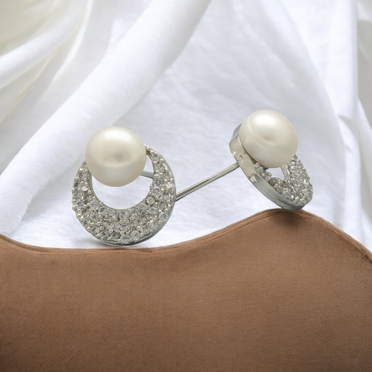 J Pearls Iraja Pearl Earrings - Swadesiicart