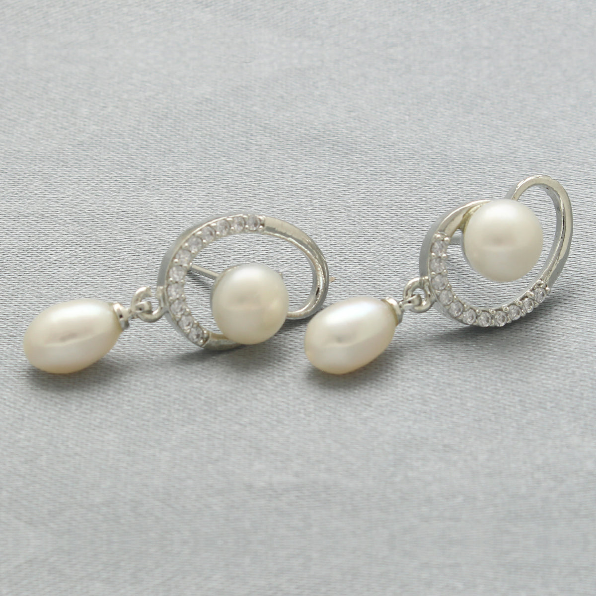 J Pearls Faneel Pearl Earrings - Swadesiicart