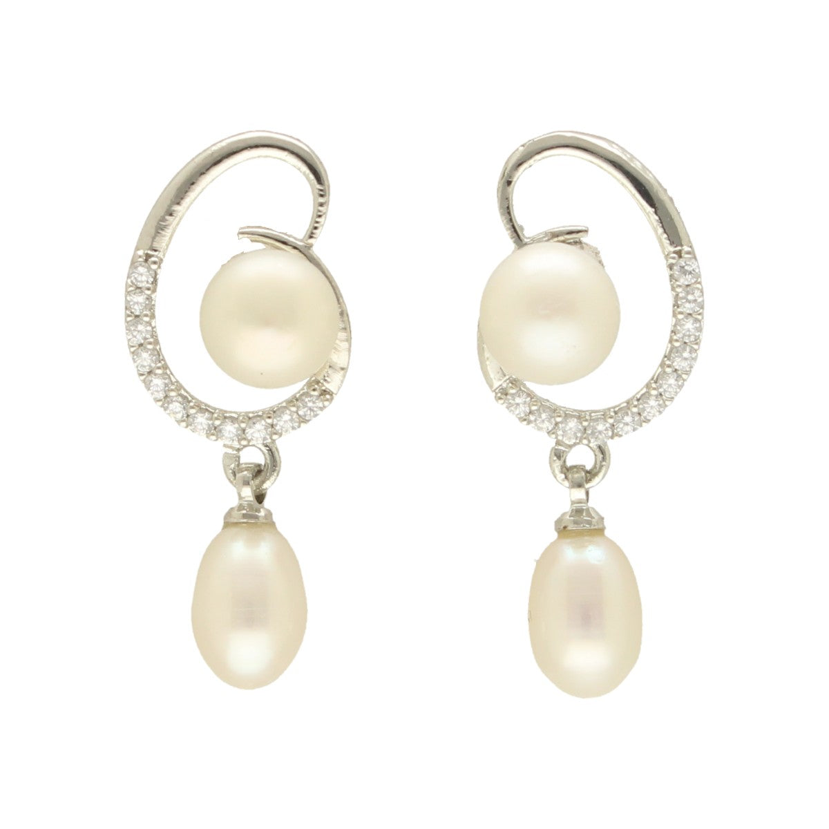 J Pearls Faneel Pearl Earrings - Swadesiicart