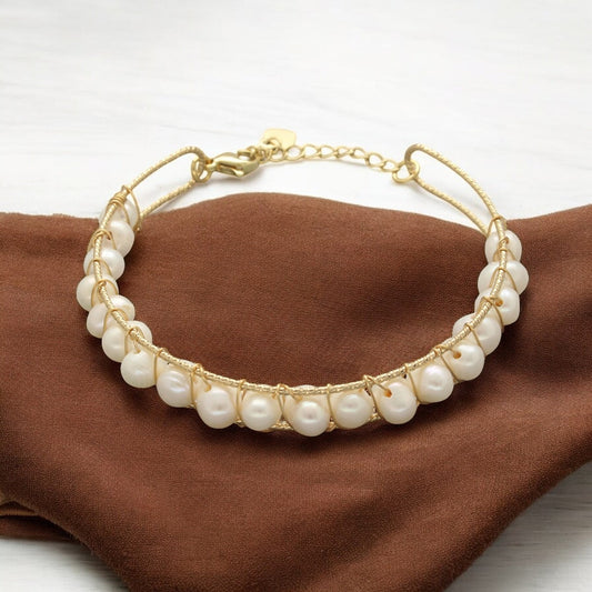 J Pearls Esita Pearl Bracelet - Swadesiicart
