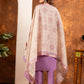 Lorenvalley Fashion Lavender Marina Silk Multi Embroidery Thread with Hand work Kurta Pant Dupatta - Swadesiicart
