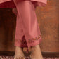 Lorenvalley Fashion Peach Marina Silk Multi Embroidery Thread with Hand work Kurta Pant Dupatta - Swadesiicart