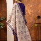Lorenvalley Fashion Purple Marina Silk Multi Embroidery Thread with Hand work Kurta Pant Dupatta - Swadesiicart