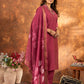 Lorenvalley Fashion Gajari Roman Silk Embroidery Sequins with Hand work Kurta Pant Dupatta | Swadesiicart
