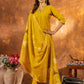 Lorenvalley Fashion Mustard Roman Silk Embroidery Sequins with Hand work Kurta Pant Dupatta - Swadesiicart