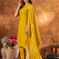 Lorenvalley Fashion Mustard Roman Silk Embroidery Sequins with Hand work Kurta Pant Dupatta - Swadesiicart