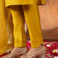 Lorenvalley Fashion Mustard Roman Silk Embroidery Sequins with Hand work Kurta Pant Dupatta - Swadesiicart