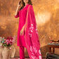 Lorenvalley Fashion Pink Roman Silk Embroidery Sequins with Hand work Kurta Pant Dupatta - Swadesiicart