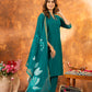 Lorenvalley Fashion Rama Roman Silk Embroidery Sequins with Hand work Kurta Pant Dupatta - Swadesiicart