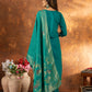 Lorenvalley Fashion Rama Marina Silk Multi Embroidery Thread with Hand work Kurta Pant Dupatta - Swadesiicart