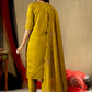 Lorenvalley Fashion Mustard Roman Silk Embroidery Sequins with Hand work Kurta Pant Dupatta - Swadesiicart