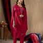 Lorenvalley Fashion Ranipink Roman Silk Embroidery Sequins with Hand work Kurta Pant Dupatta - Swadesiicart