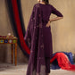 Lorenvalley Fashion Wine Roman Silk Embroidery Sequins with Hand work Kurta Pant Dupatta - Swadesiicart