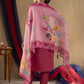 Lorenvalley Fashion Pink Roman Silk Embroidery Sequins with Hand work Kurta Pant Dupatta - Swadesiicart