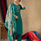 Lorenvalley Fashion Rama Roman Silk Embroidery Sequins with Hand work Kurta Pant Dupatta - Swadesiicart