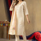 Lorenvalley Fashion Offwhite Shimmer Gold Silk Multi Embroidery Thread With Hand Work Kurta Pant Dupatta - Swadesiicart