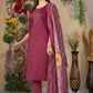 Lorenvalley Fashion Cerise Roman Silk Multi Embroidery Thread With Hand Work Kurta Pant Dupatta - Swadesiicart